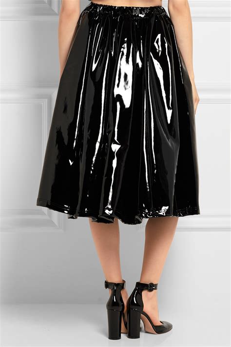 miu miu vinyl skirt